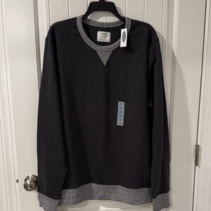 Old Navy Men's Charcoal and Heather Gray Crewneck Sweatshirt